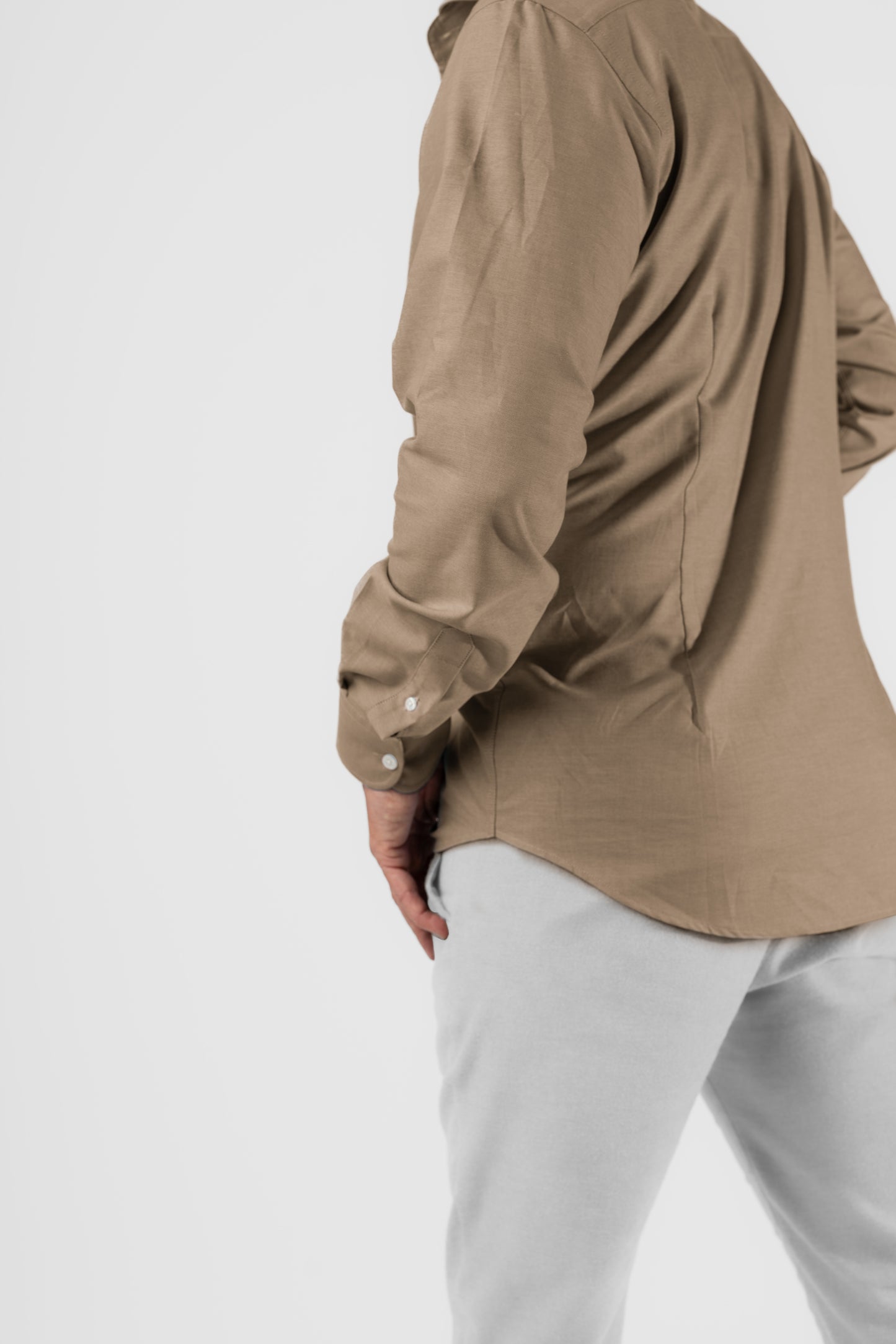 Popover Dress Shirt Desert Brown