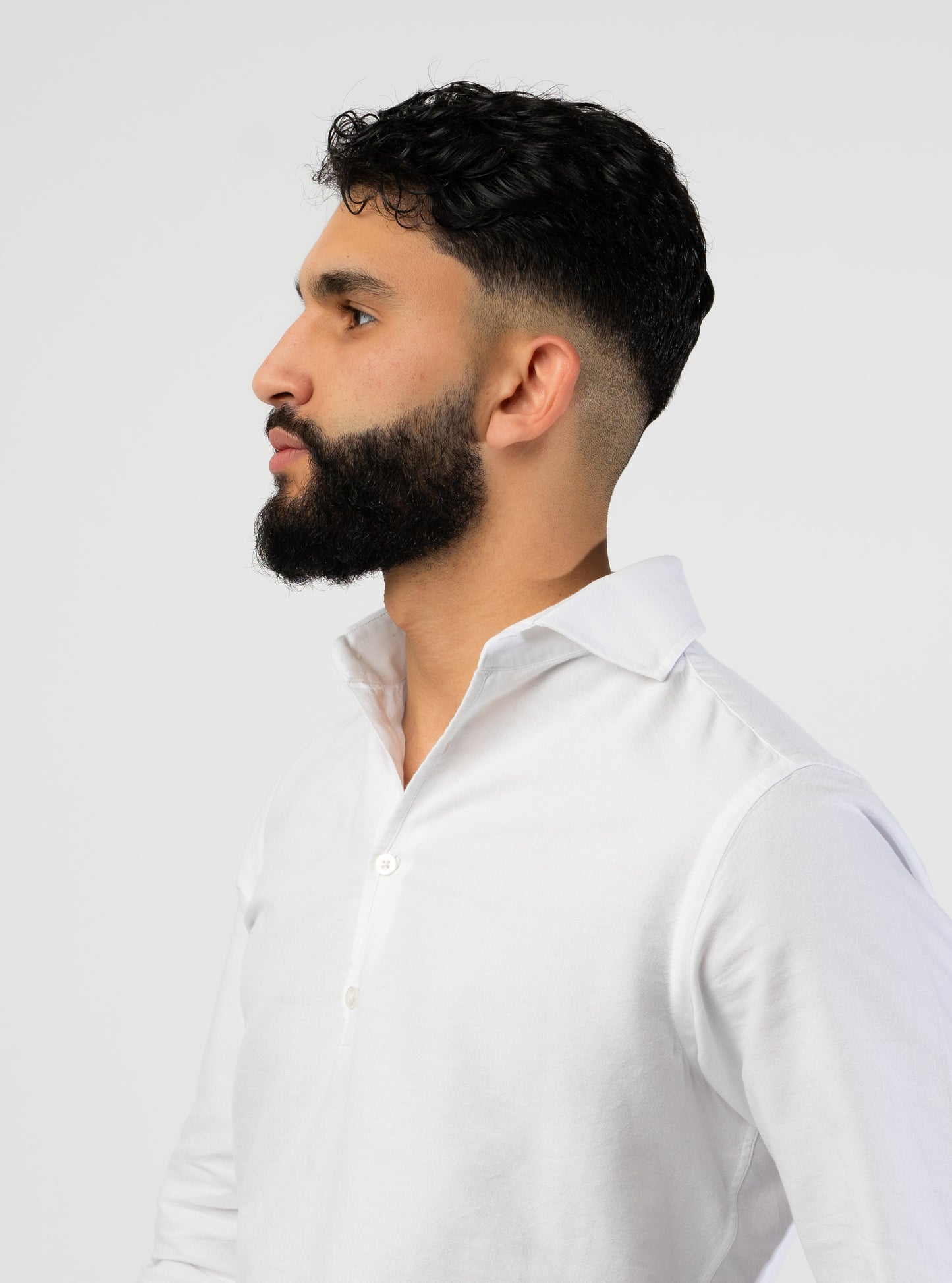 Popover Dress Shirt White