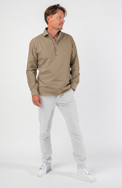 Popover Dress Shirt Desert Brown